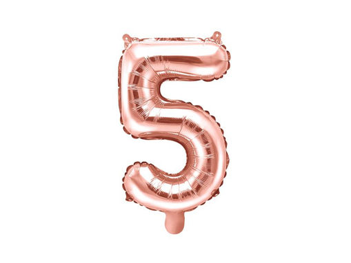 Picture of FOIL BALLOON NUMBER 5 ROSE GOLD 16 INCH